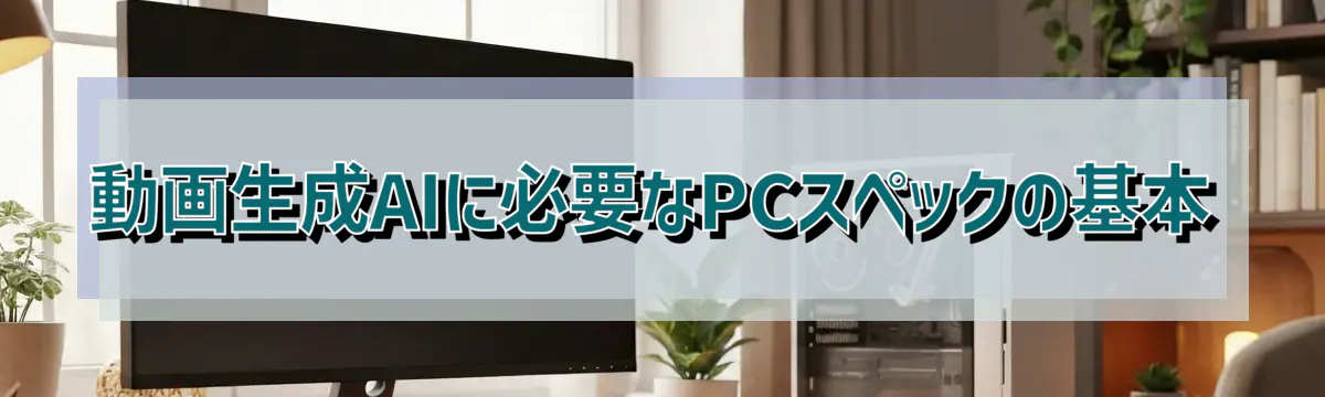 動画生成AIに必要なPCスペックの基本