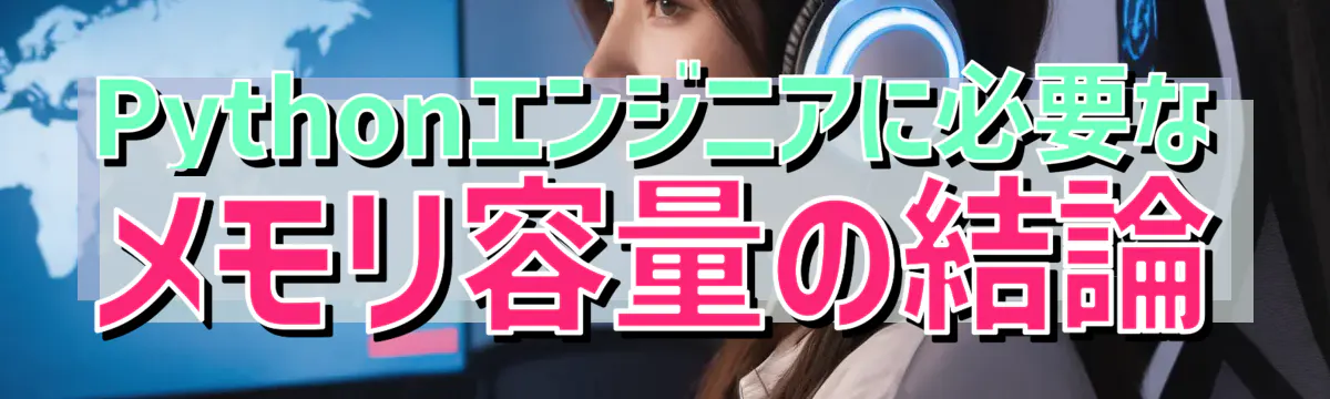Pythonエンジニアに必要なメモリ容量の結論
