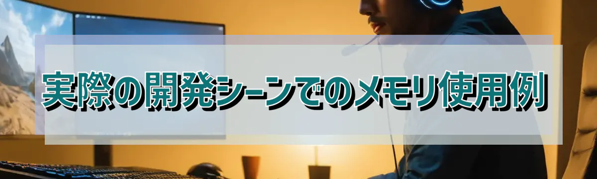実際の開発シーンでのメモリ使用例