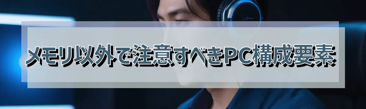 メモリ以外で注意すべきPC構成要素