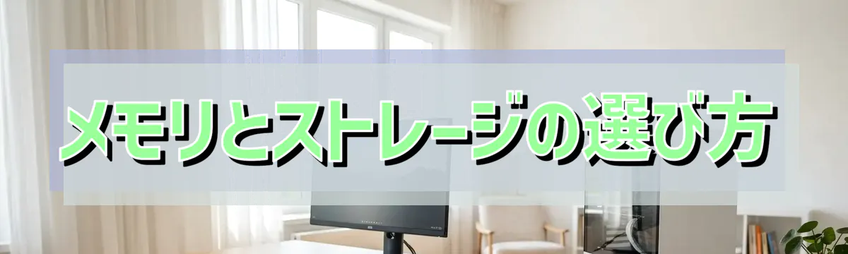 メモリとストレージの選び方