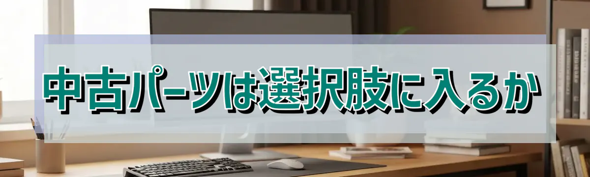 中古パーツは選択肢に入るか
