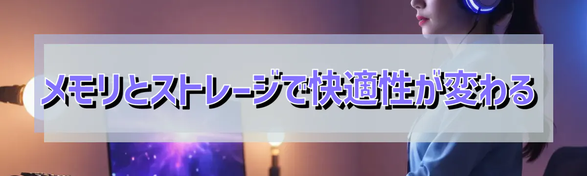 メモリとストレージで快適性が変わる