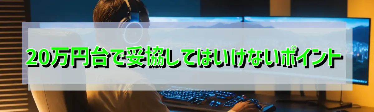 20万円台で妥協してはいけないポイント