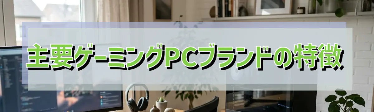 主要ゲーミングPCブランドの特徴