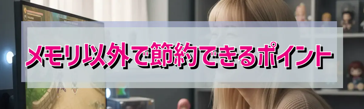 メモリ以外で節約できるポイント