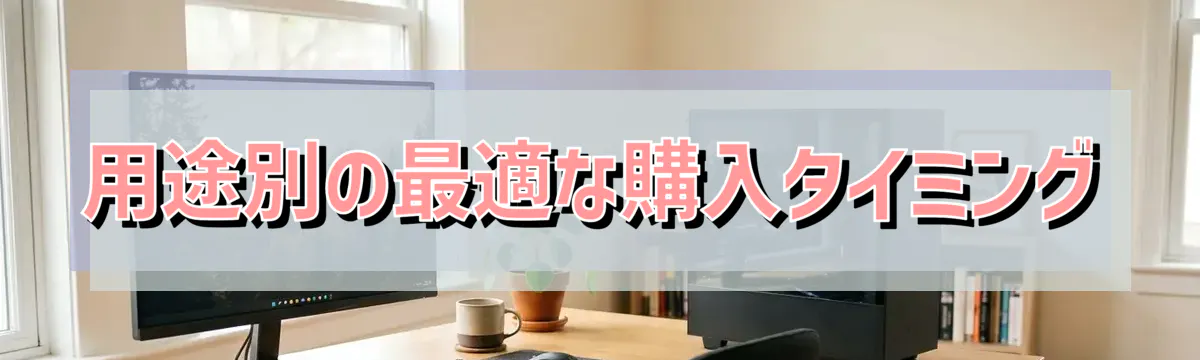 用途別の最適な購入タイミング