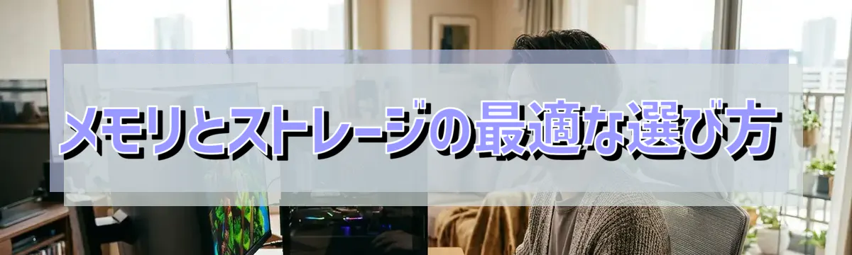 メモリとストレージの最適な選び方