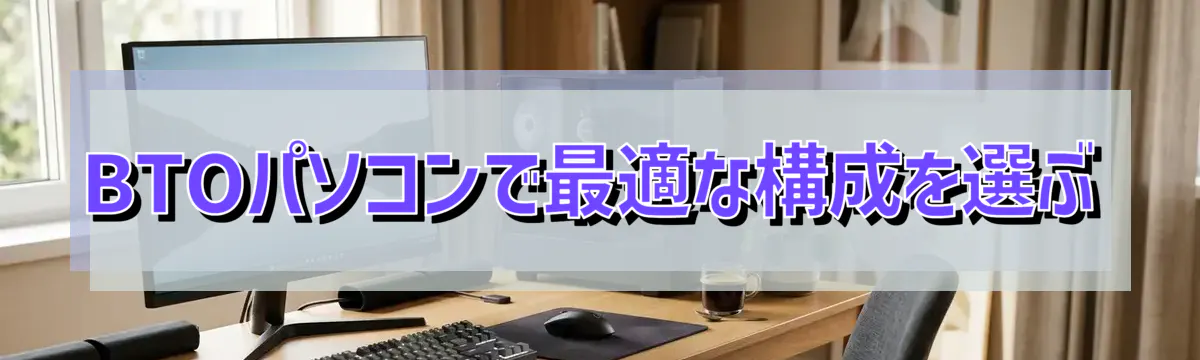 BTOパソコンで最適な構成を選ぶ