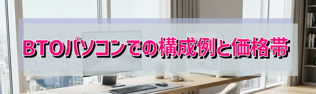 BTOパソコンでの構成例と価格帯