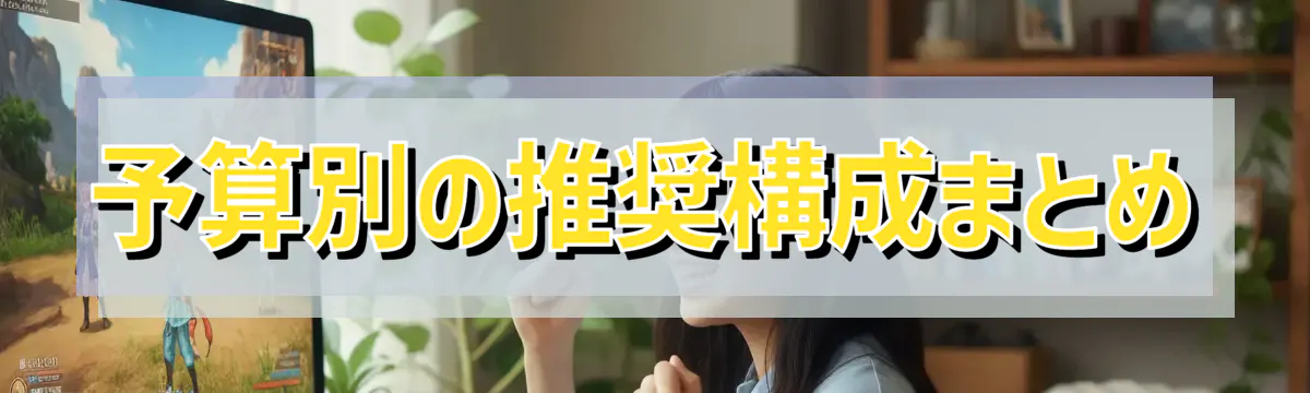 予算別の推奨構成まとめ