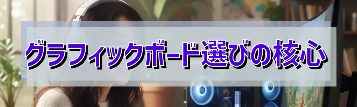 グラフィックボード選びの核心