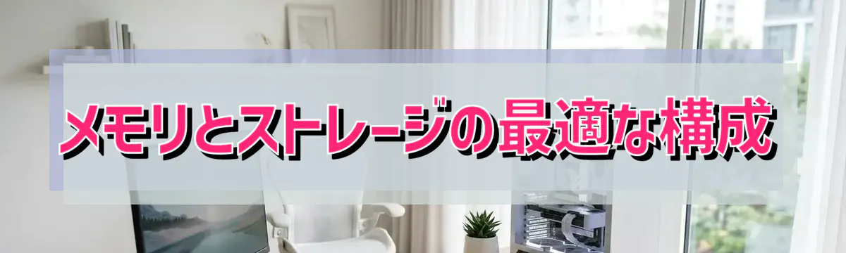 メモリとストレージの最適な構成