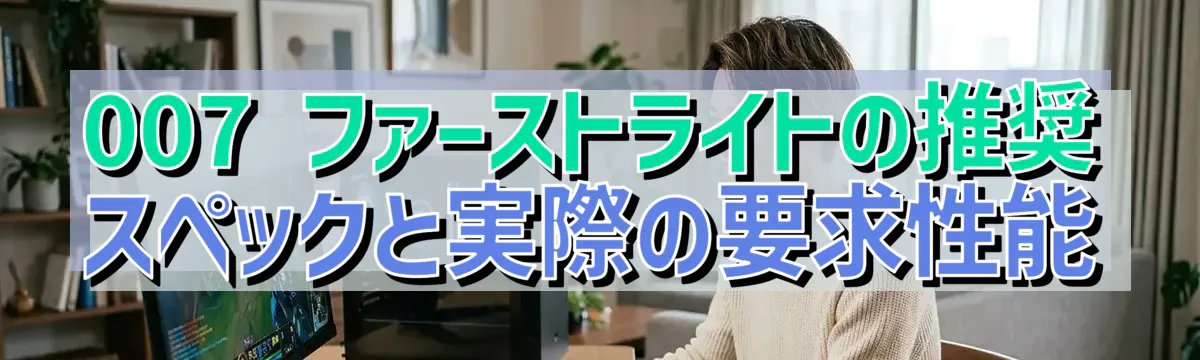 007 ファーストライトの推奨スペックと実際の要求性能