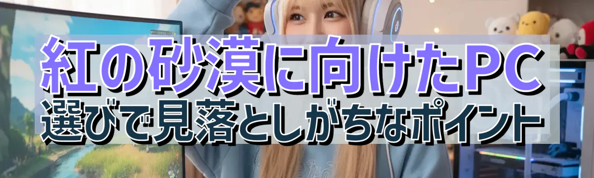 紅の砂漠に向けたPC選びで見落としがちなポイント