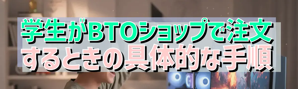 学生がBTOショップで注文するときの具体的な手順