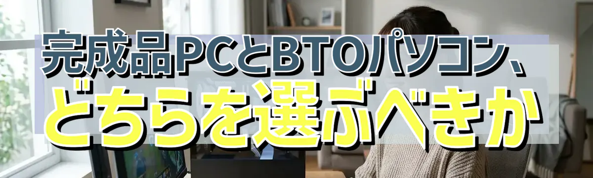 完成品PCとBTOパソコン、どちらを選ぶべきか