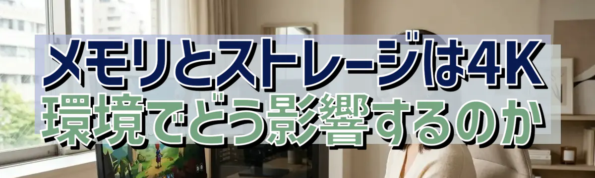 メモリとストレージは4K環境でどう影響するのか