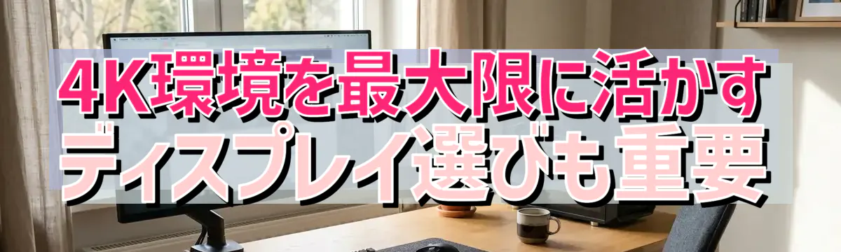 4K環境を最大限に活かすディスプレイ選びも重要
